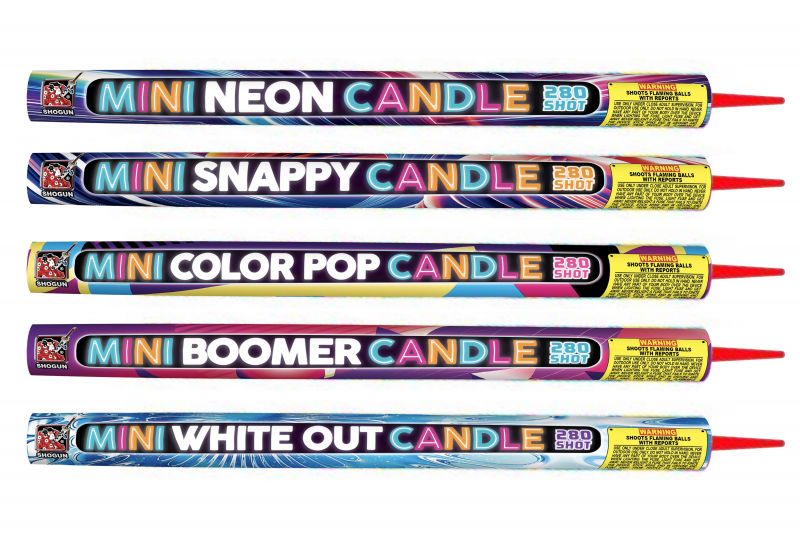 ASSORTED MINI CANDLES 280 SHOT